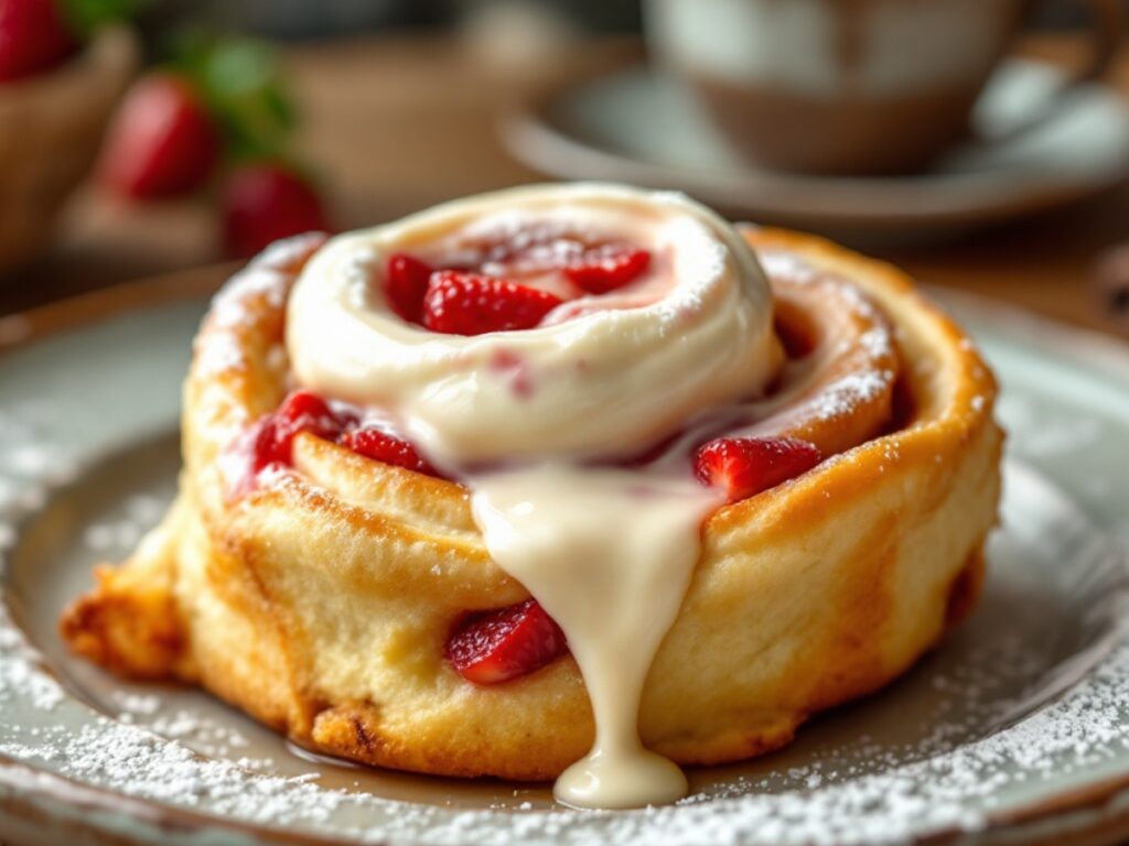 Strawberry Shortcake Cinnamon Rolls