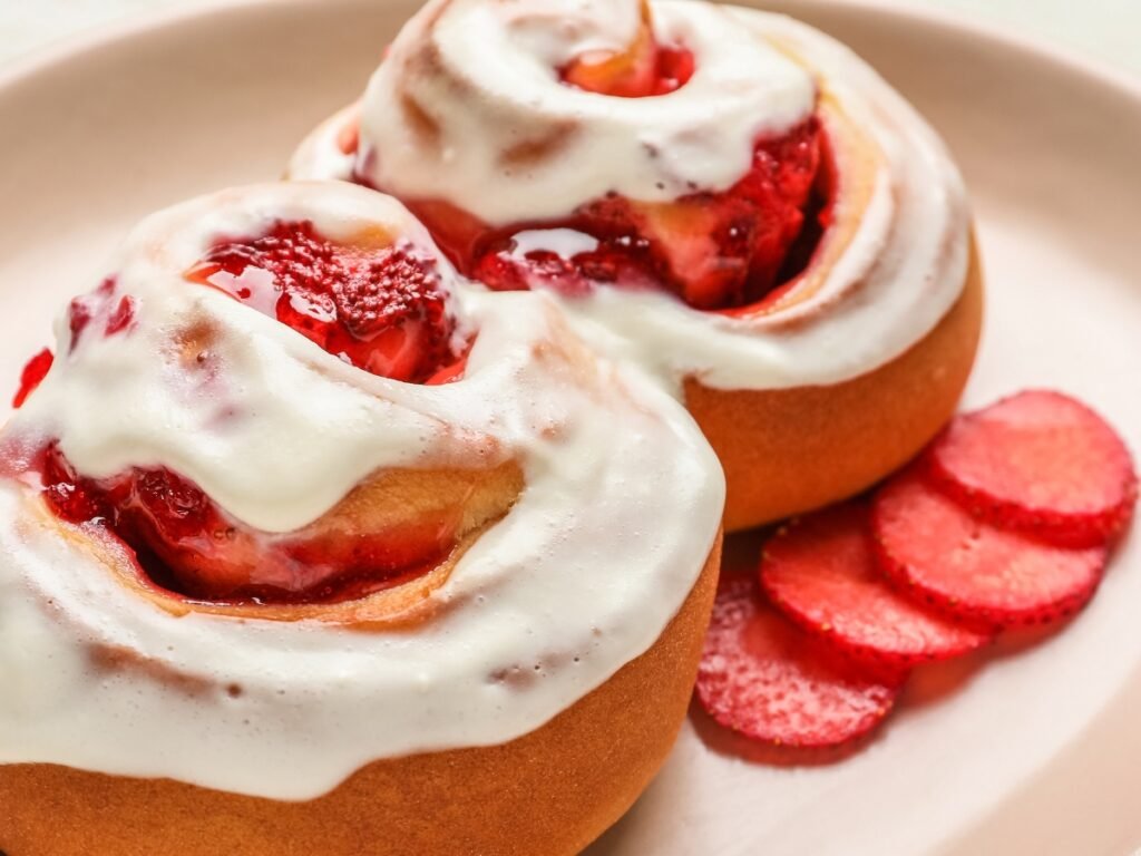 Strawberry Shortcake Cinnamon Rolls