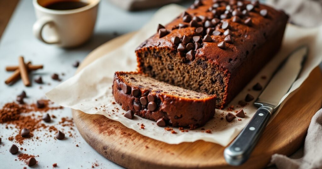 Dark Chocolate Espresso Banana Bread