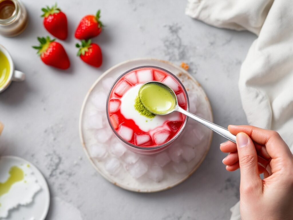 Strawberry Matcha Latte