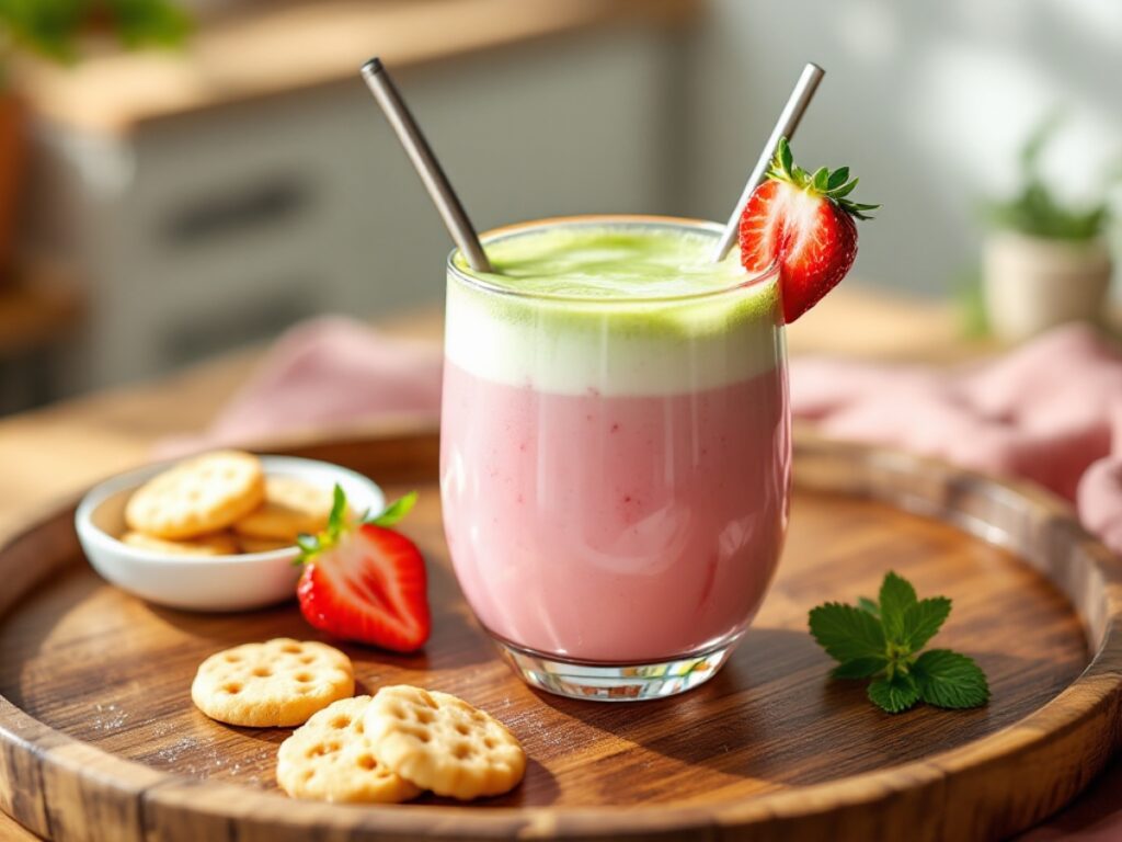 Strawberry Matcha Latte