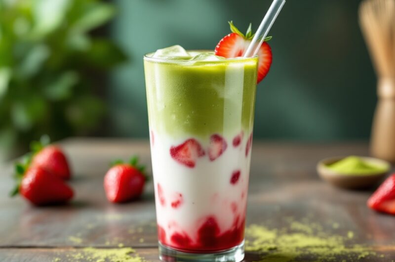 Strawberry Matcha Latte Recipe