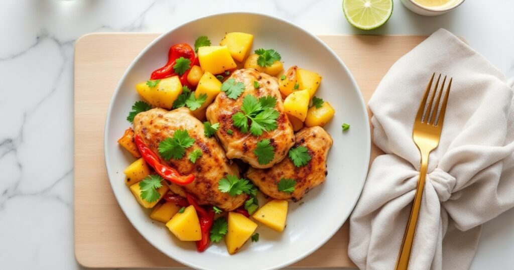 Sheet Pan Hawaiian Chicken