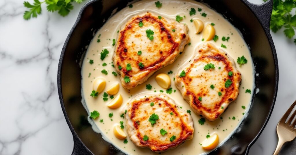 Creamy Garlic Pork Chops