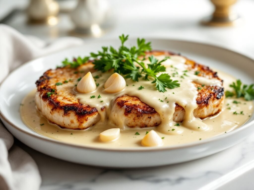 Creamy Garlic Pork Chops