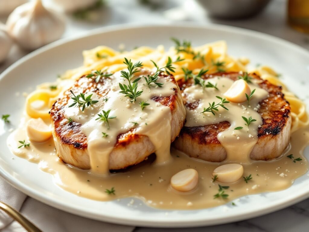 Creamy Garlic Pork Chops