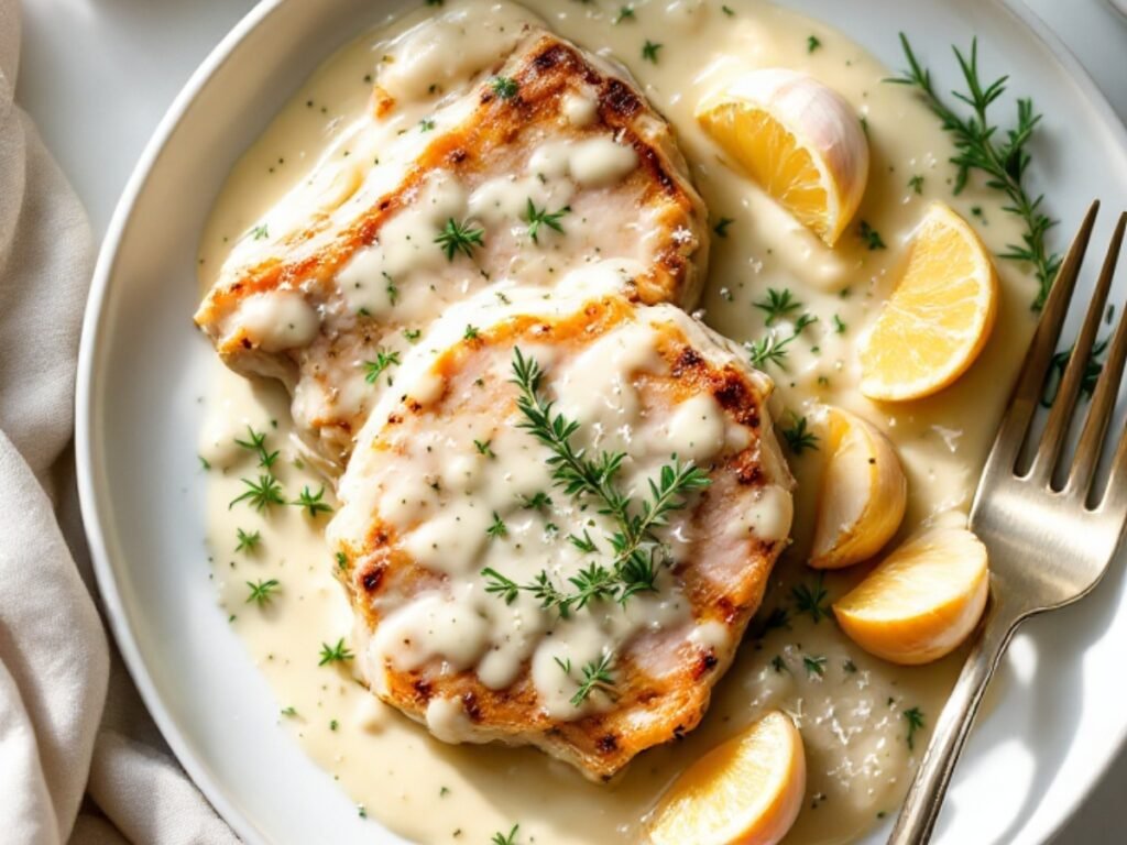 Creamy Garlic Pork Chops