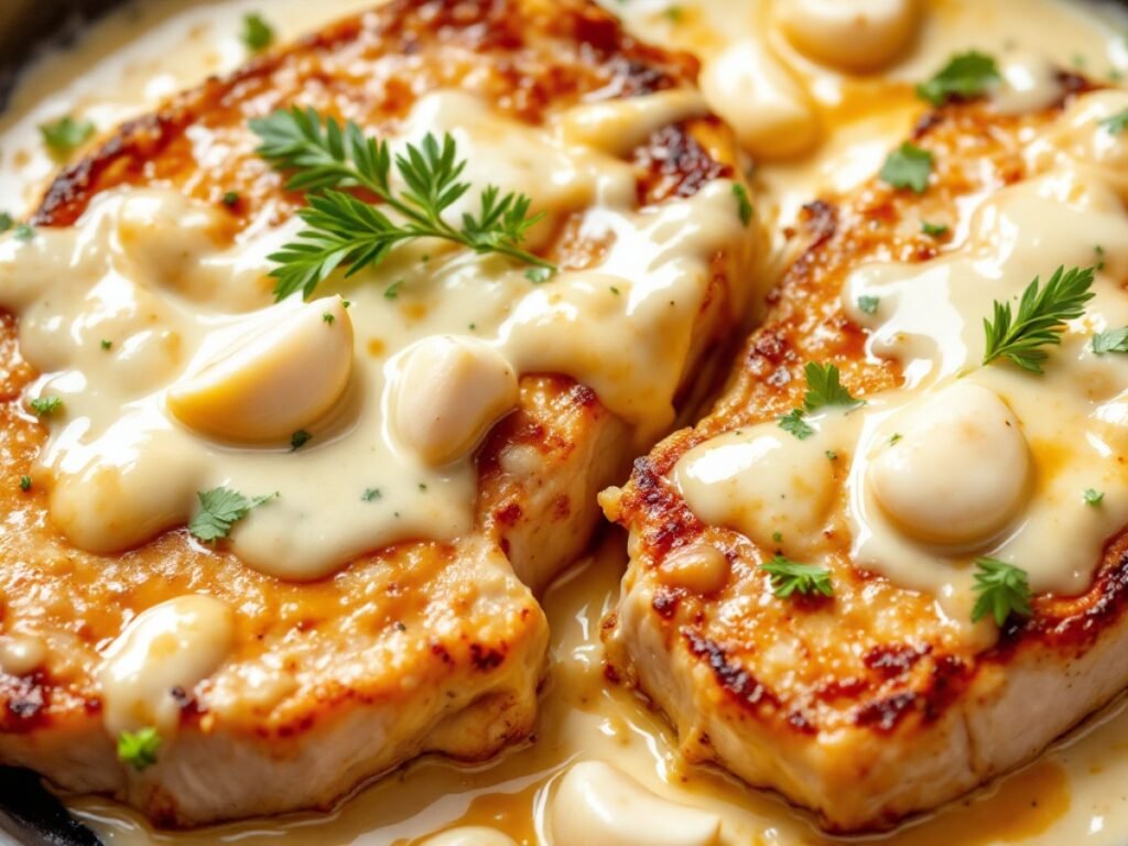 Creamy Garlic Pork Chops
